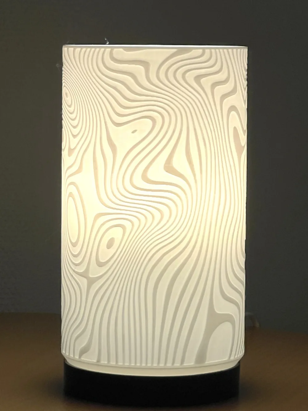 Drift Glow teksturlampe 3D-printet lampe med organisk tekstur